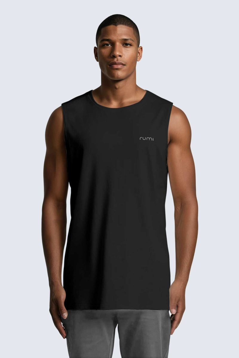 M Moon Air Muscle Tank - Black