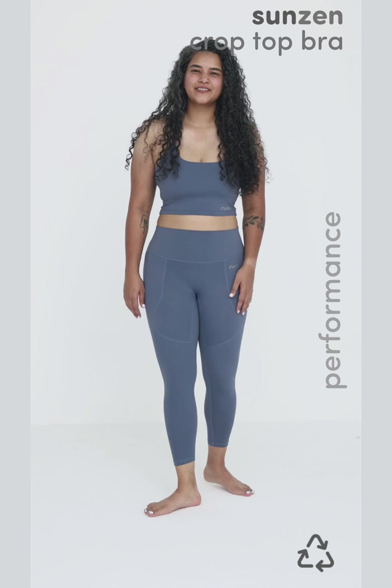 W Sun Stringy Crop Top Bra - Seal Gray